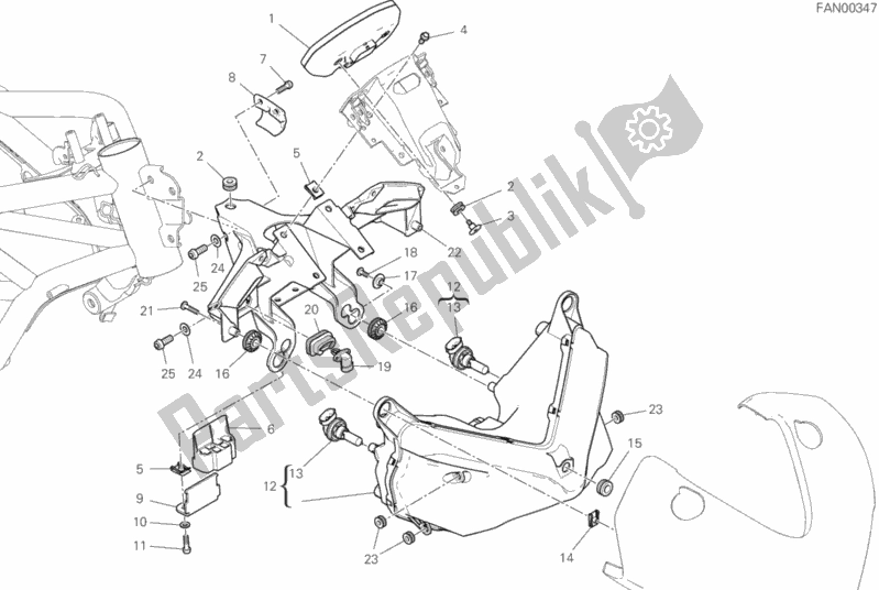 Wszystkie części do Reflektor Ducati Supersport S Brasil 937 2020